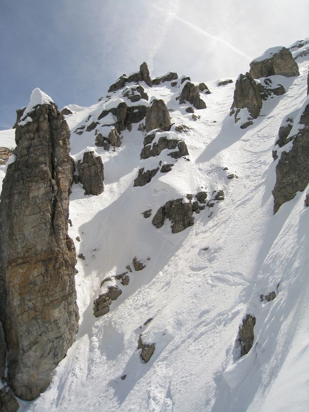 Dans le couloir sommital