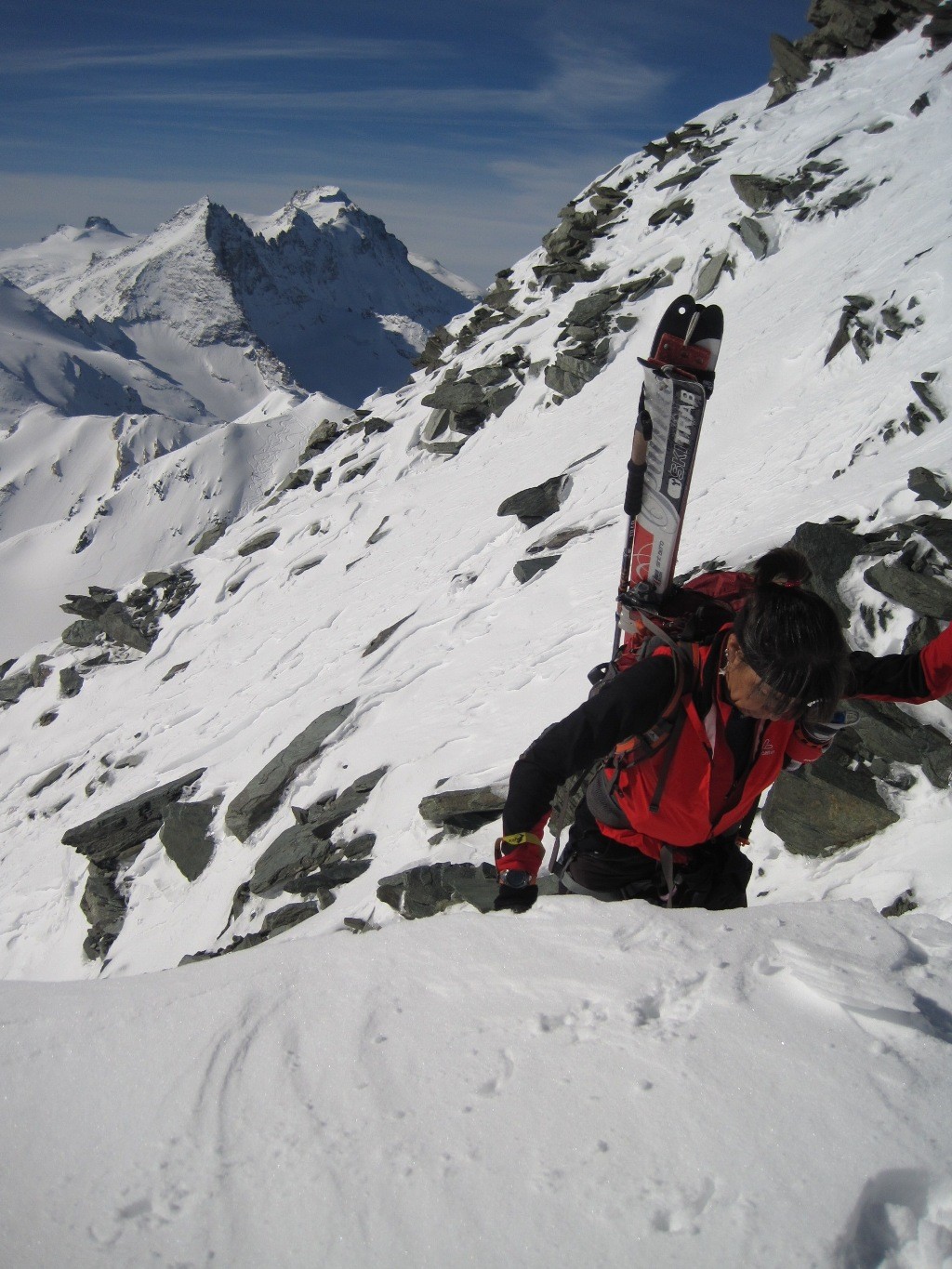 Al Colle della Nera con il Gran Paradiso sullo sfondo