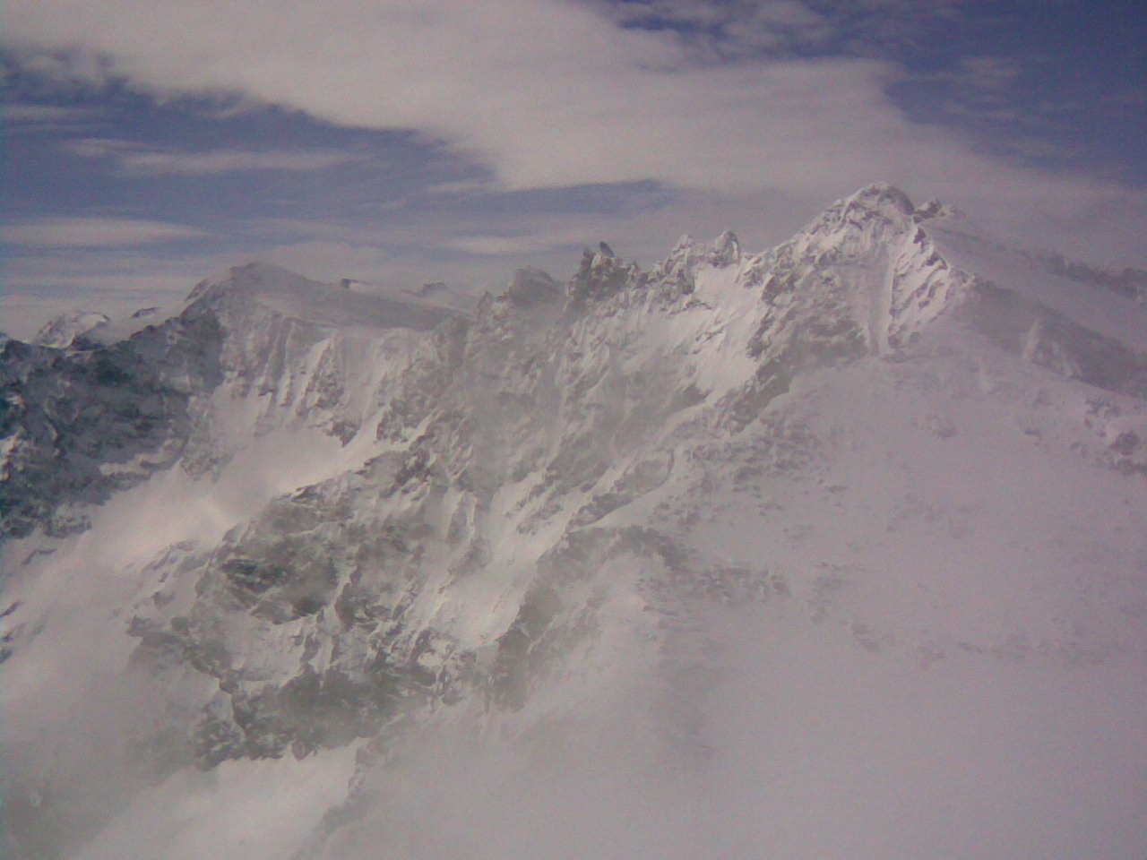 la paroi italienne sous les arêtes du Mulinet