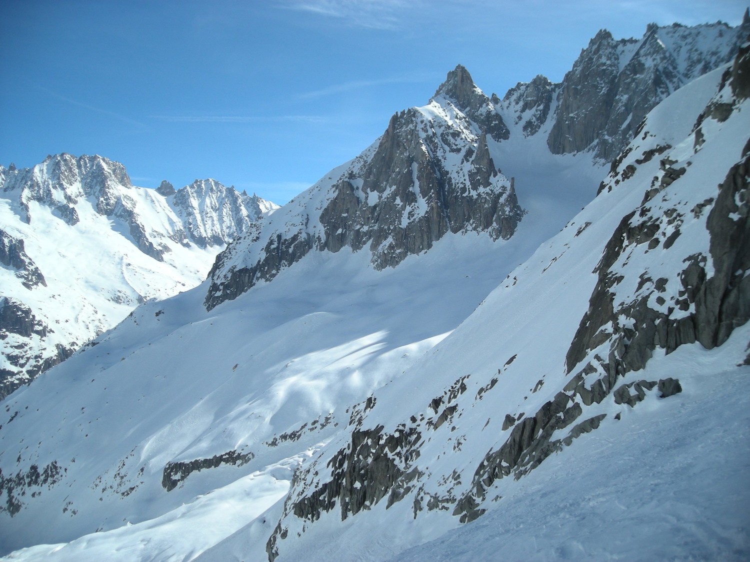 aiguille et le col du Tacul