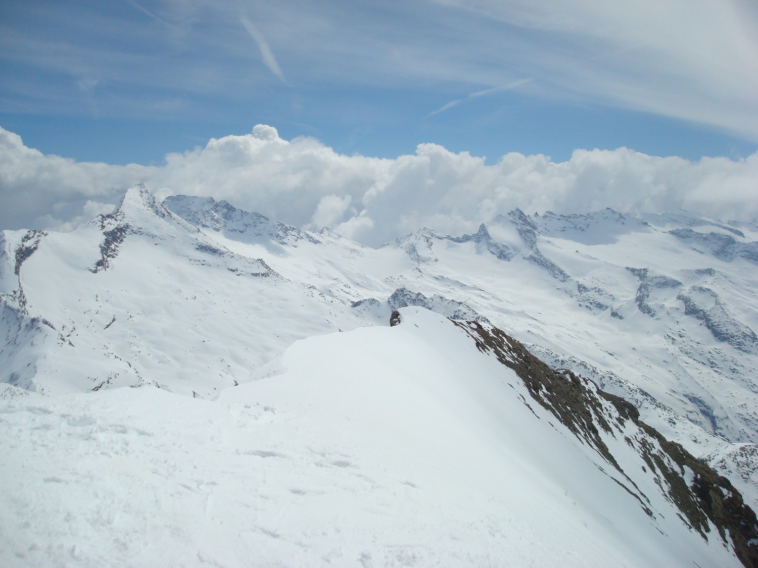 Sommet avec la vue sur la Haute Maurienne et les Levanna