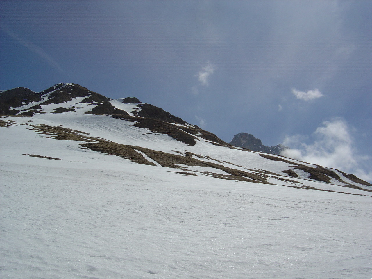 Le bas du versant aux abords des pistes de la Fouly
