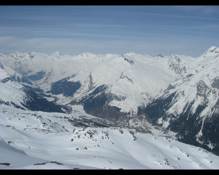 Le Rheinwald vu du Mittaghorn