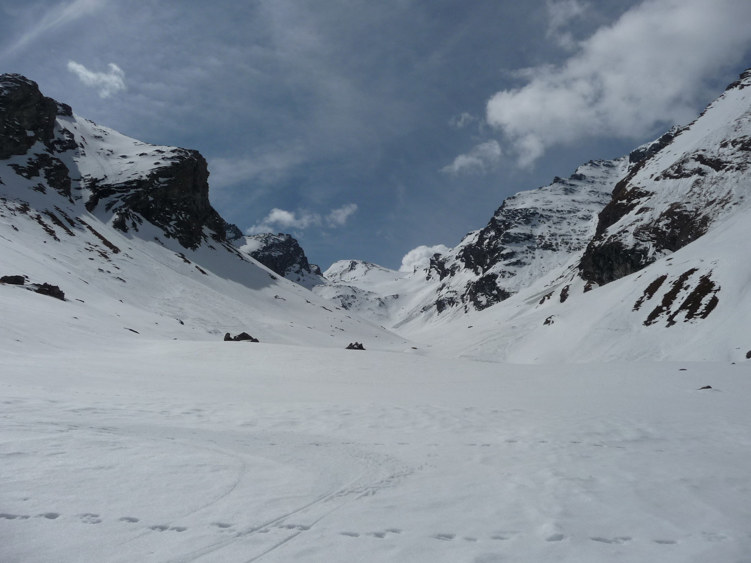 La punta in fondo al vallone di Clavalitè
