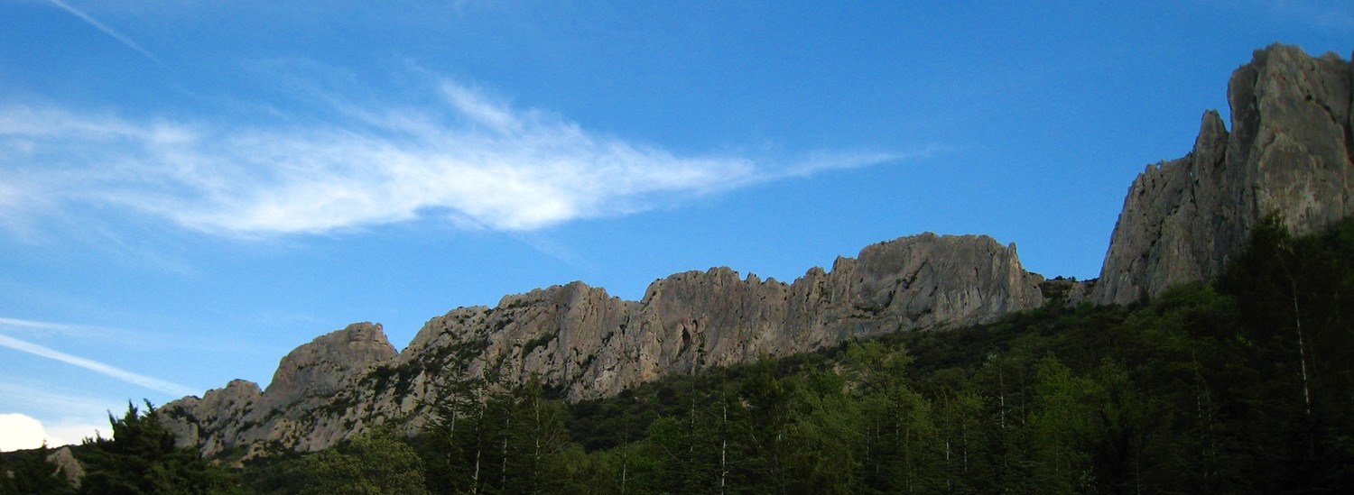 partie E de la face N de la chaîne de Gigondas