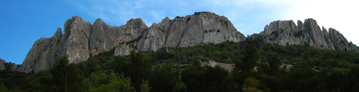 partie W de la face N de la chaîne de Gigondas
