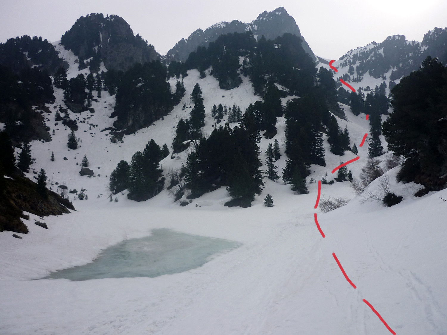 Brèche Robert N : Lac des pourettes