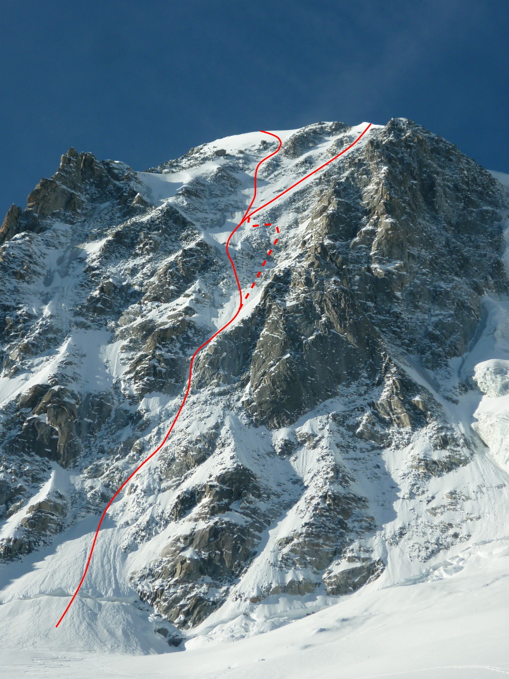Petite variante pour plus de plaisir.... (ou comment refuser les pentes de neige si faciles)