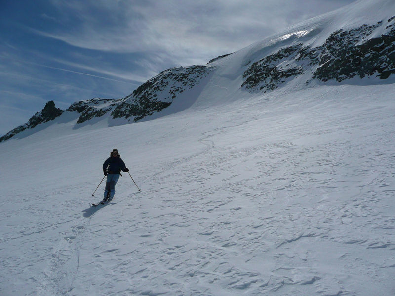 Sous le goulet, face N du Punta d'Arbola