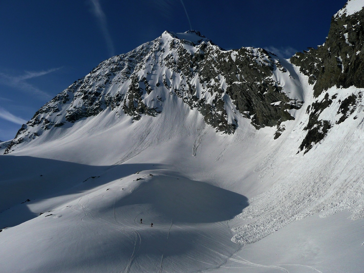 Le Grand Bec vu du replat sous la selle 2838m