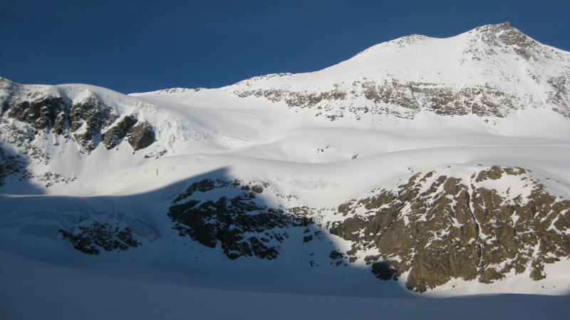 l'Albaron depuis le plateau du glacier des Evettes