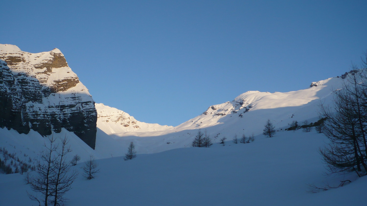Rochelaire versant Sud au petit matin