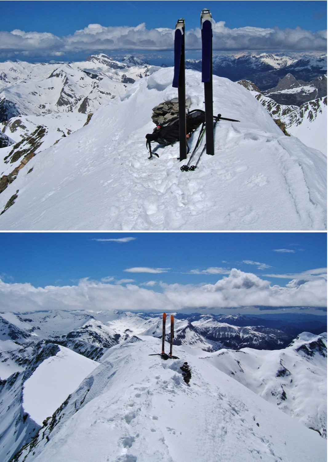 Le Mt Pelat coté N et S.
