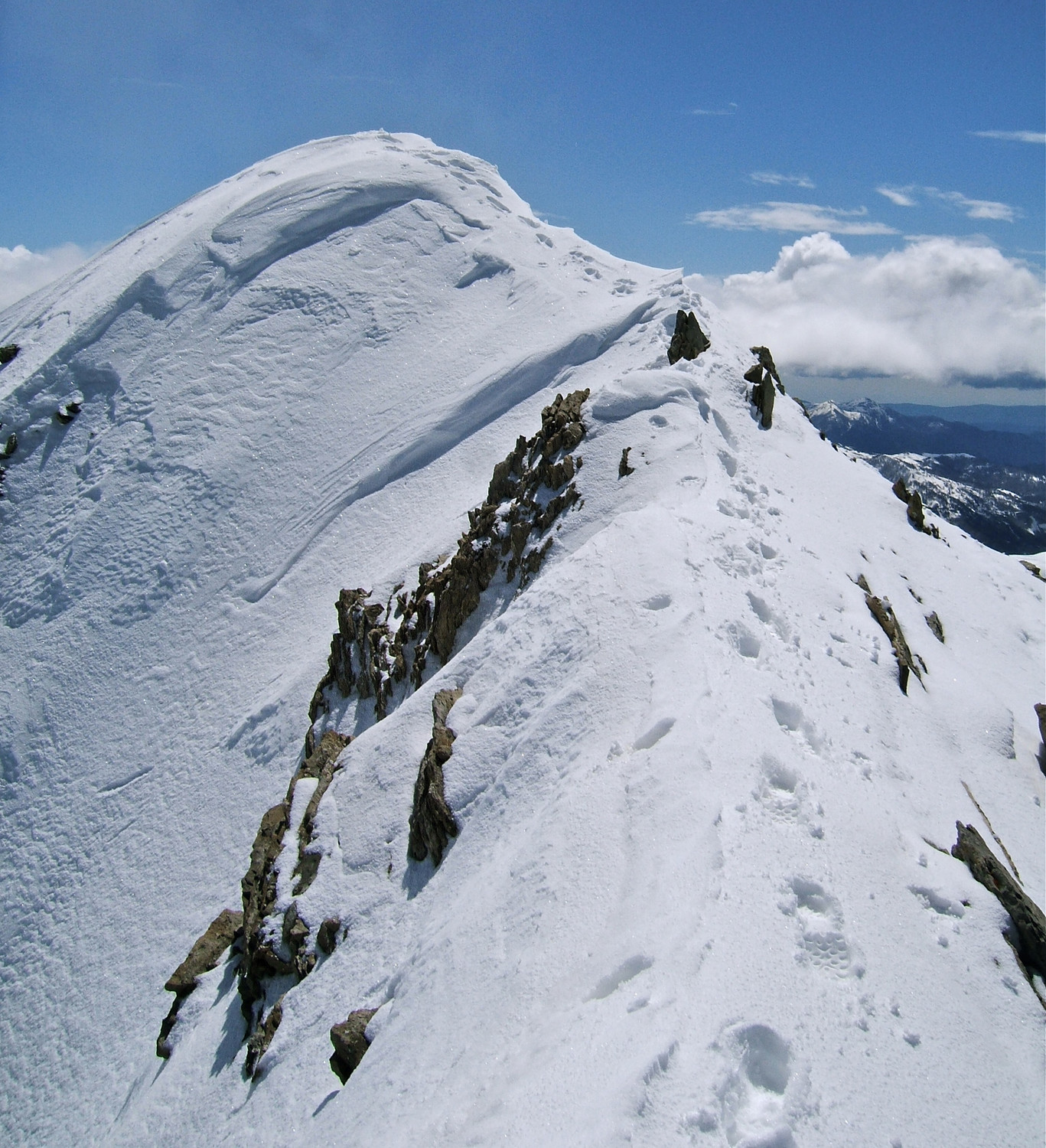 Départ du Couloir N. sous le sommet. CHAUD.