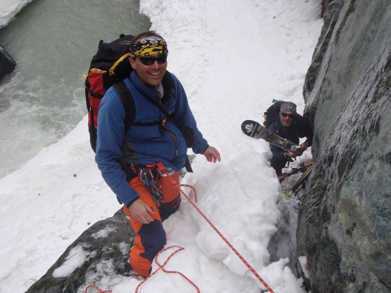 ..una doppia di fortuna tra neve ed acqua...