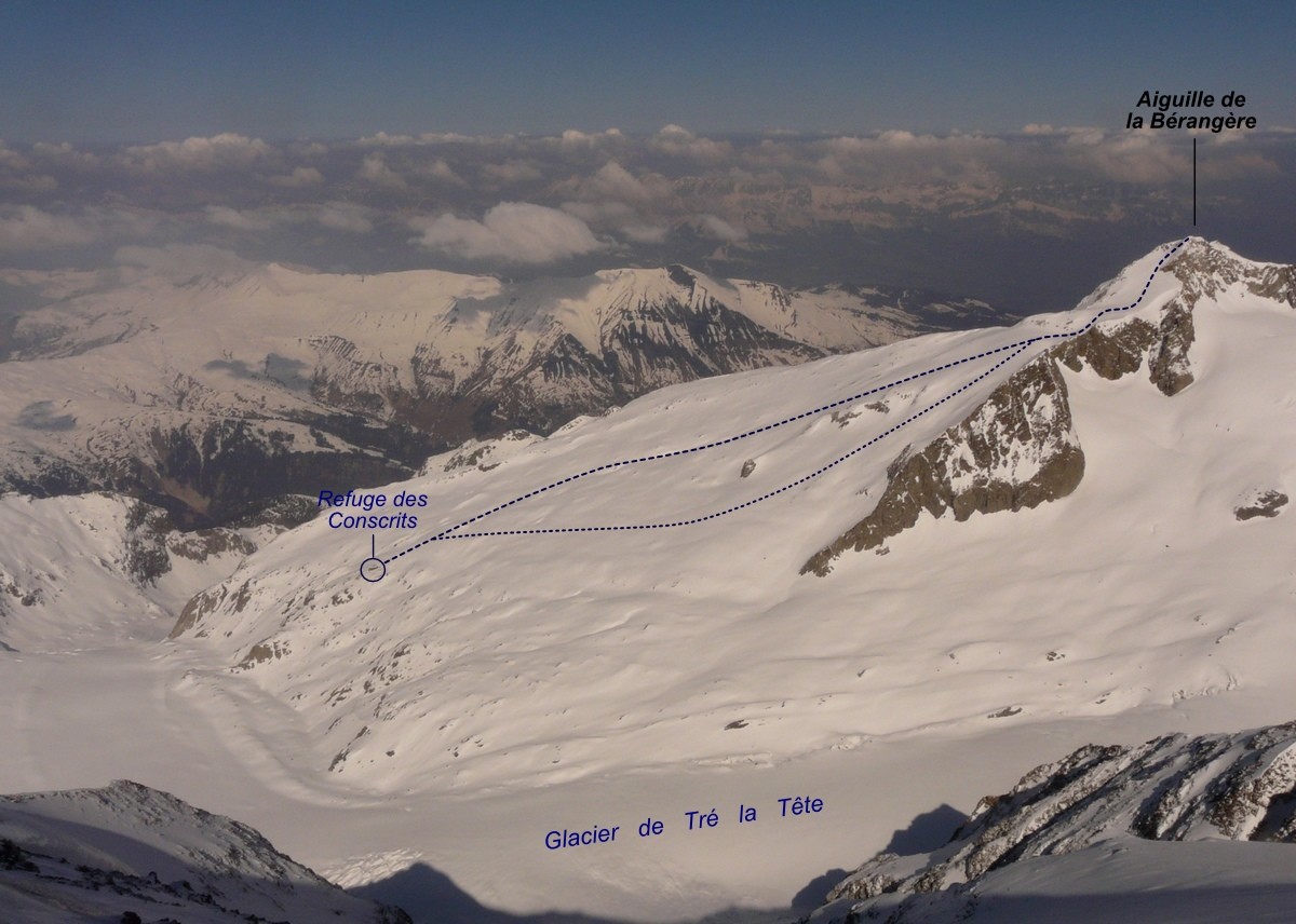 Aiguille de la Bérangère - Versant SW