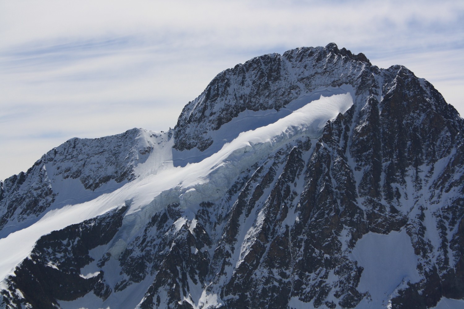 La Roche de la Muzelle et le Col Jean Martin, vus de la Tête de la Muraillette