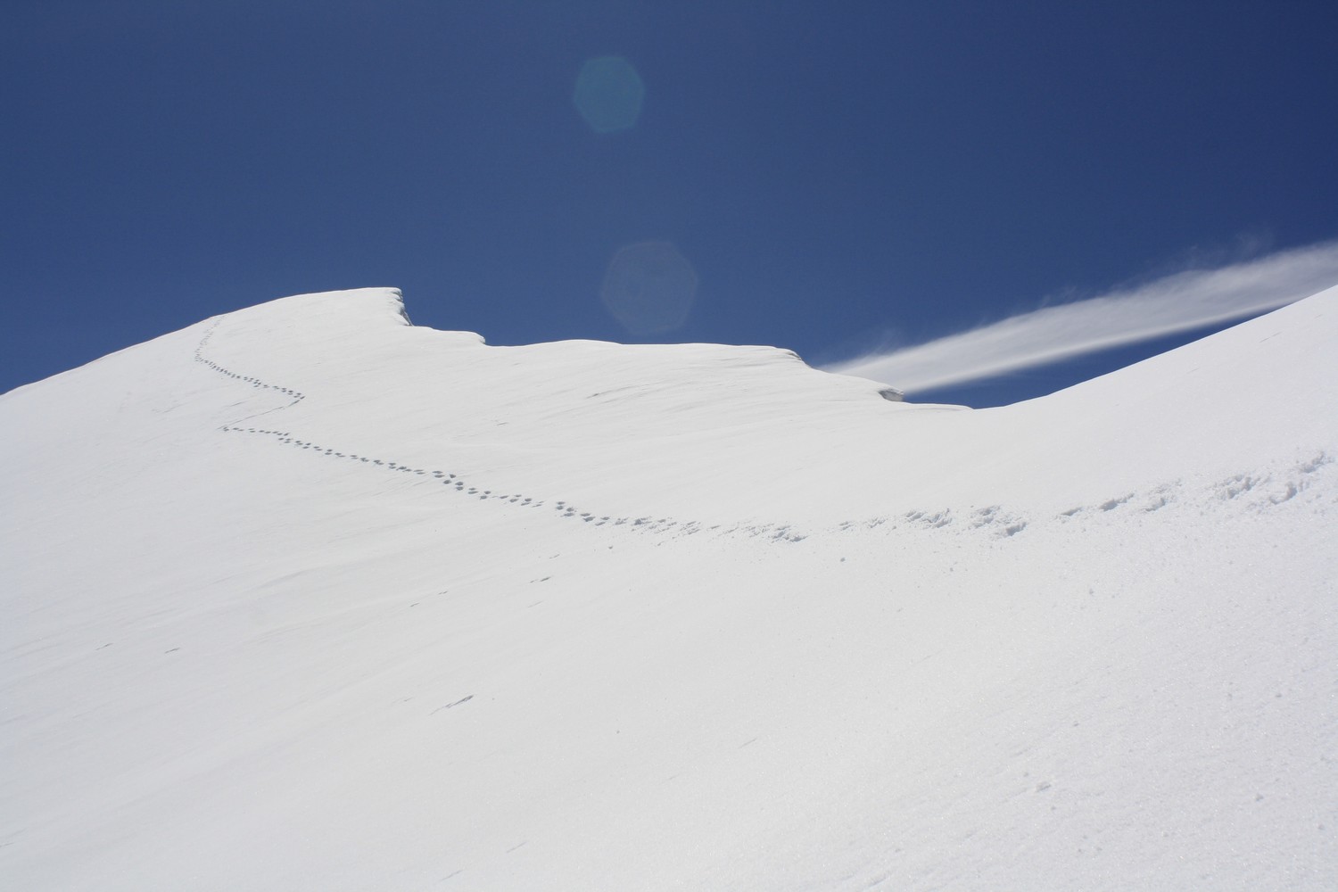 Une belle arête neigeuse