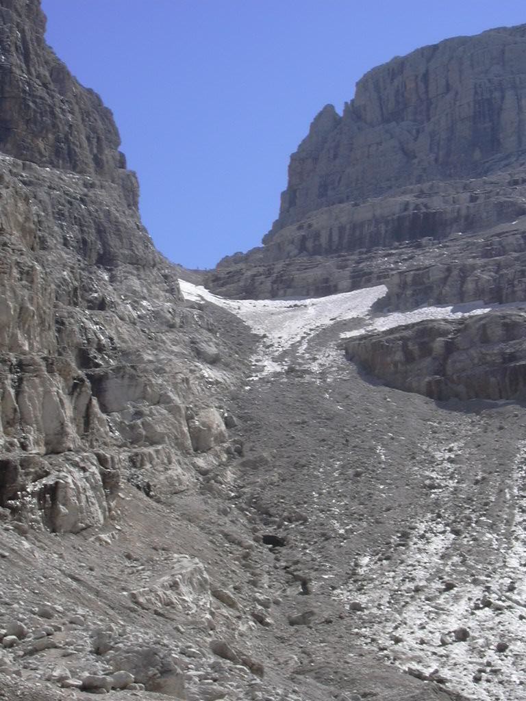 Bocca di Tucket et glacier de la Brenta Inferior