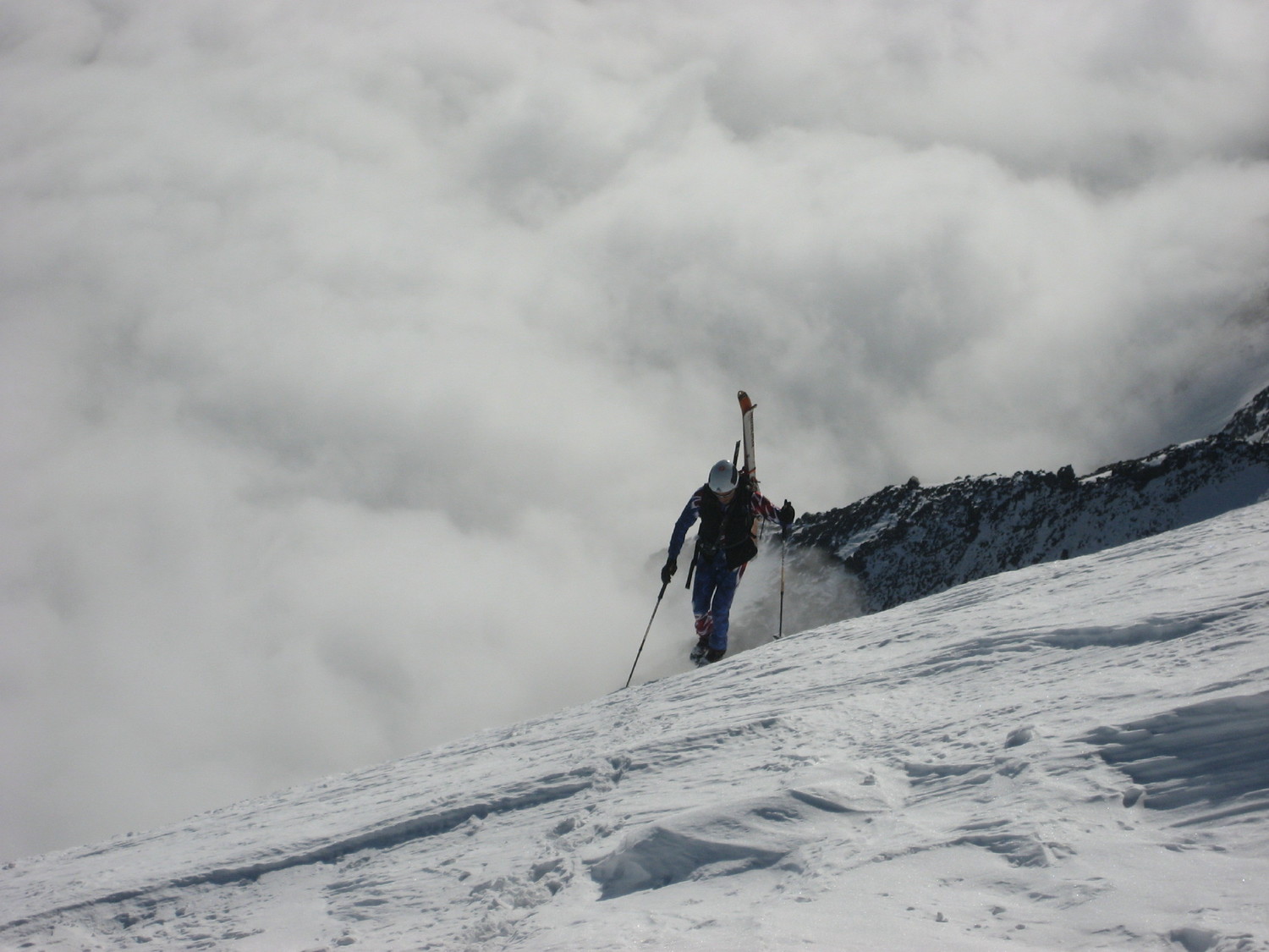 Stefano in uscita al colle a 3400 m
