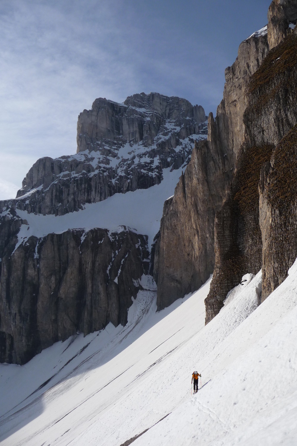 Obiou et Couravou. Montée à l'arête de Rattier