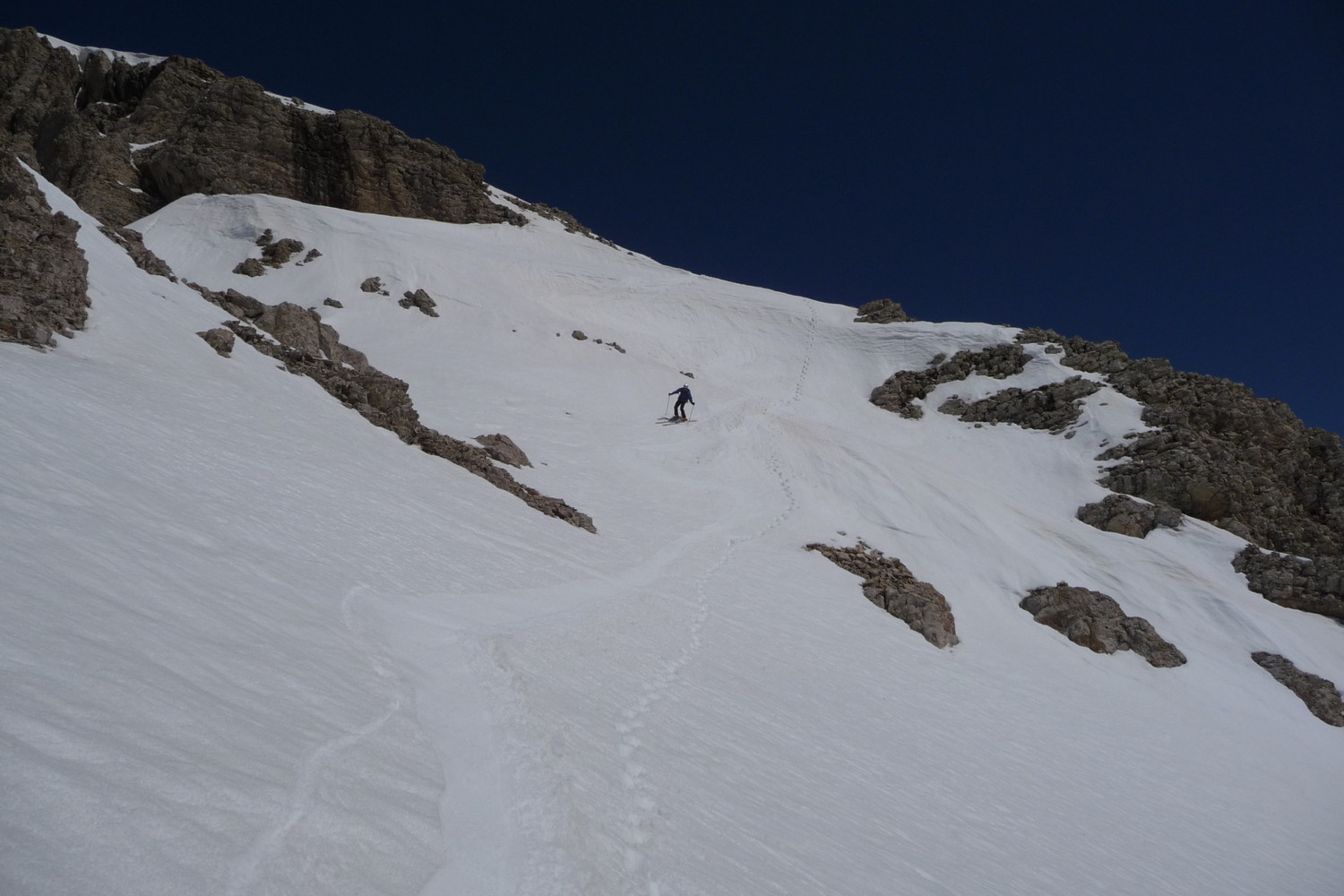 Sommet de l'Obiou skié.