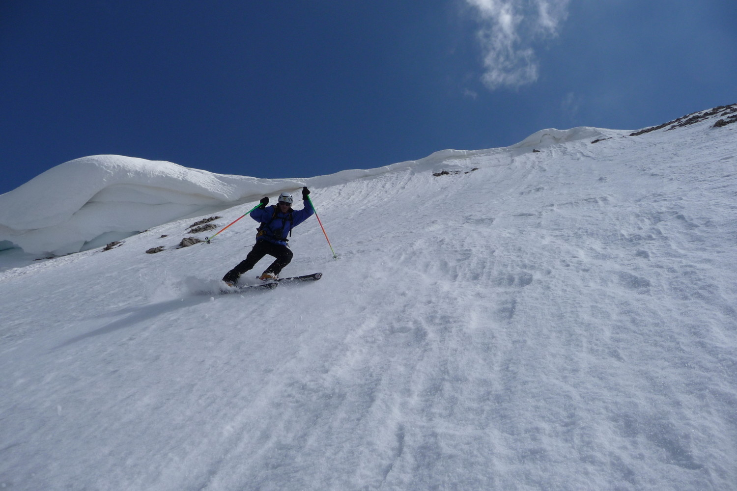 Ski sous la corniche