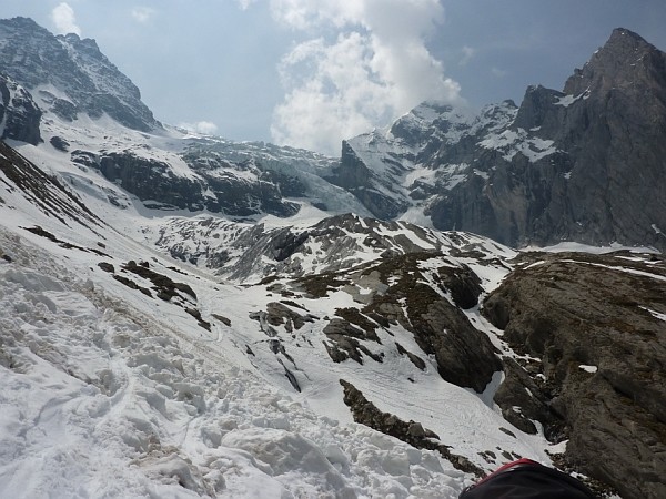 Scendendo dal Rosenhorn. Rosenlauigletscher.