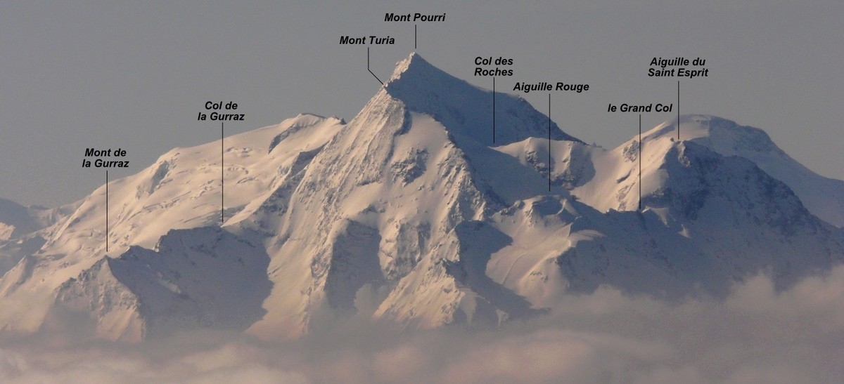 Vue panoramique sur le secteur du Mont Pourri
