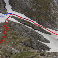Passage du creux du Pralet, vu d'en haut (mai 2009)