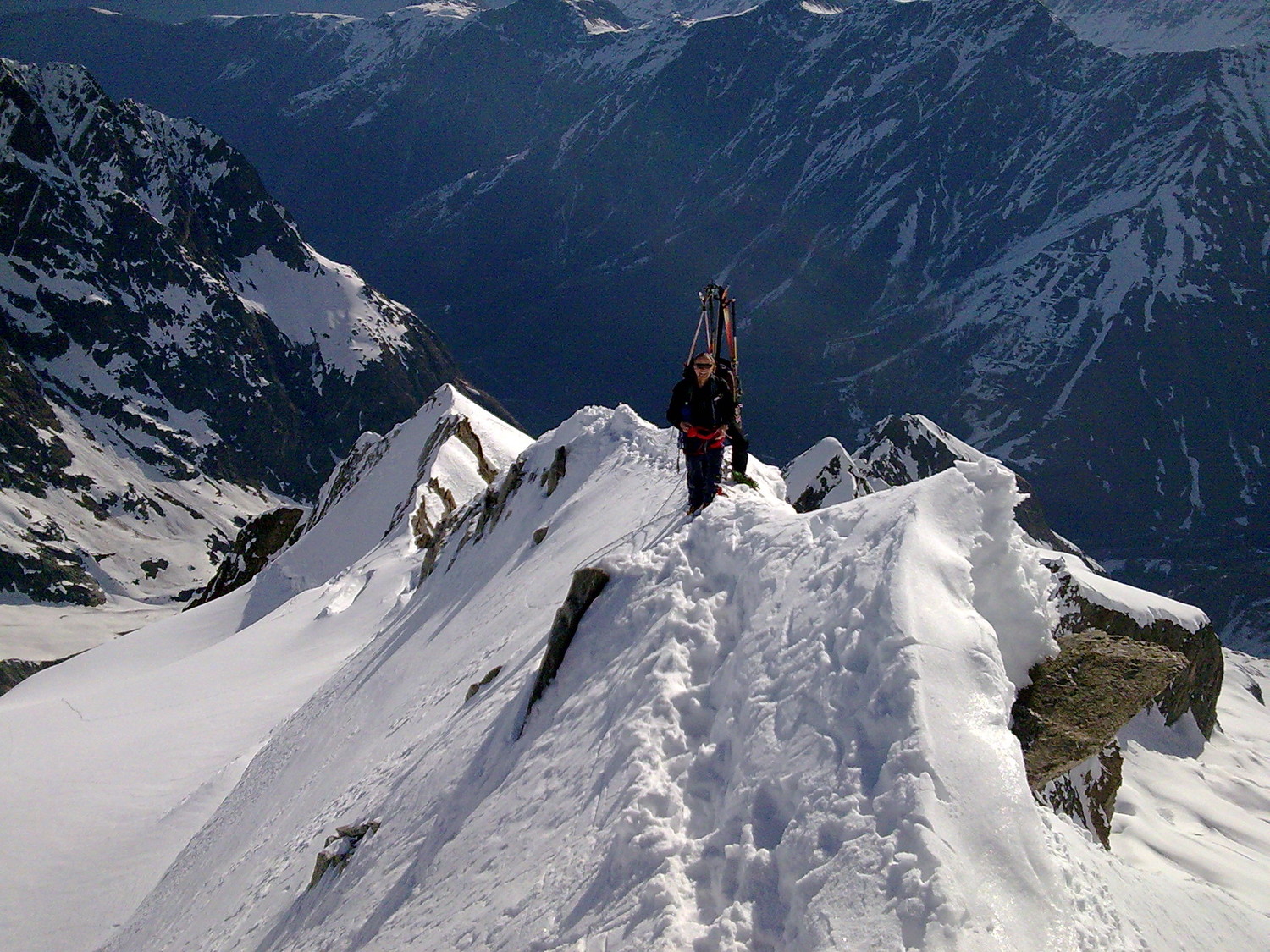 Passage aérien sur l'arête