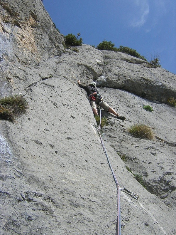 Avant le passage en 6a dans L5