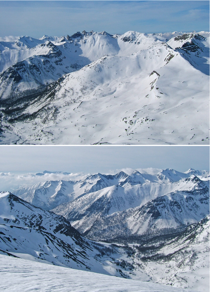 Vue sur le secteur du Plateau de Sestrière.