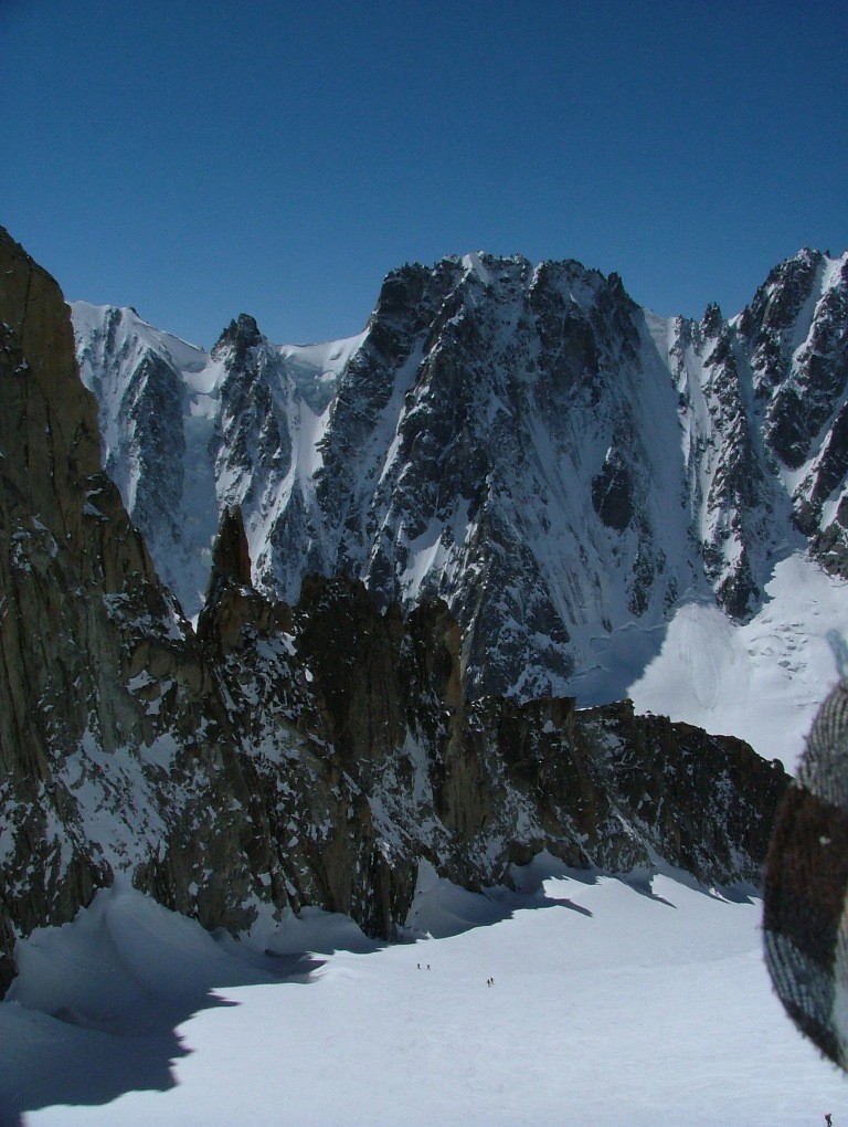 Aiguille d'Argentière, arête SW, glacier du Milieu et Droites