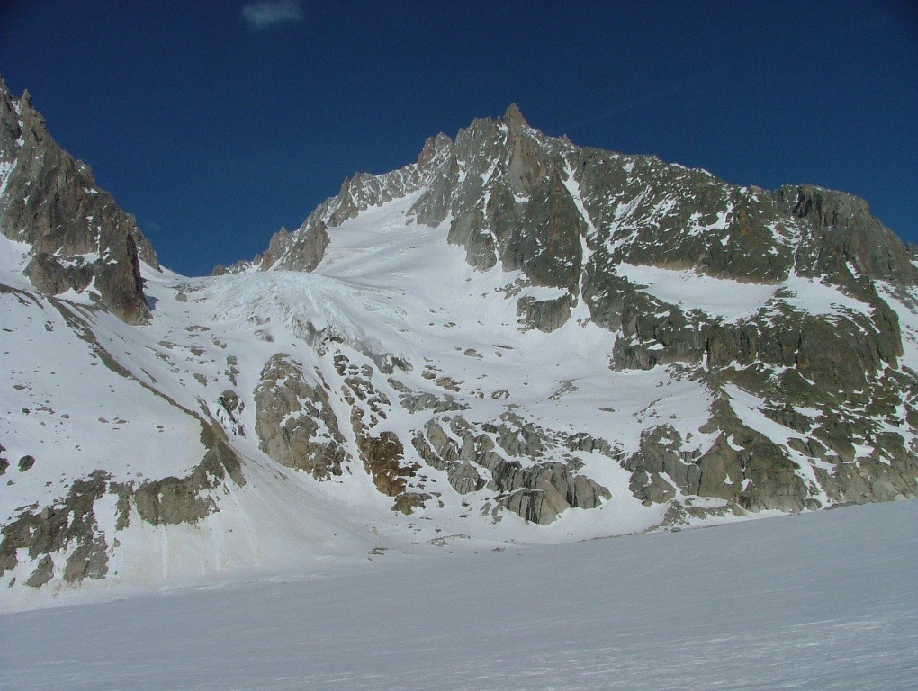 aiguille d'Argentière : sommet W et glacier du Chardonnet