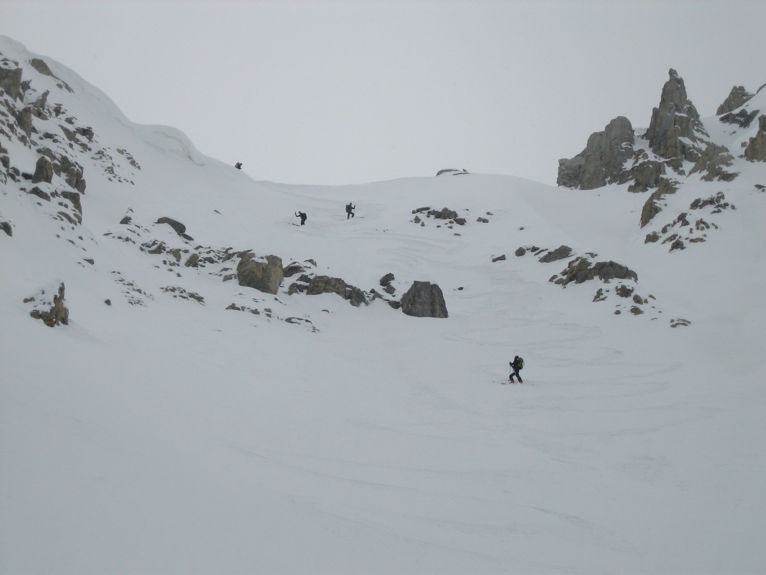 Chardonnet >> Drayères : descente du 5e col (2999) sur les Drayères