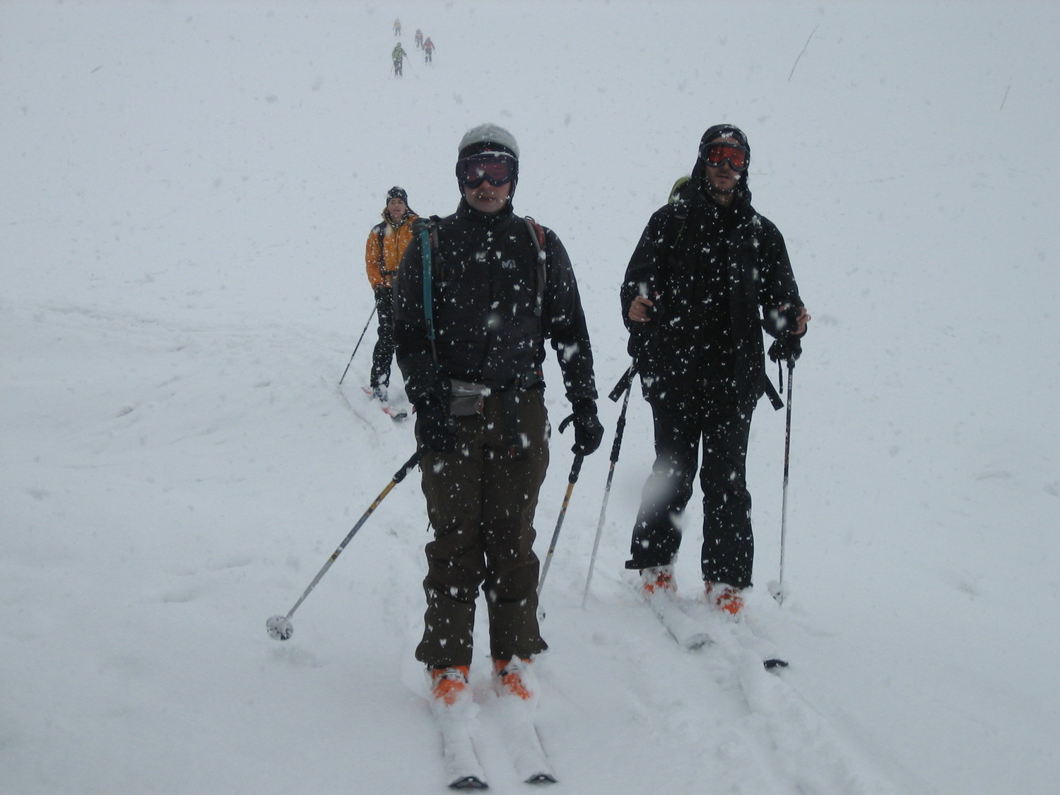 Chardonnet >> Drayères : arrivée aux Drayères sous la neige