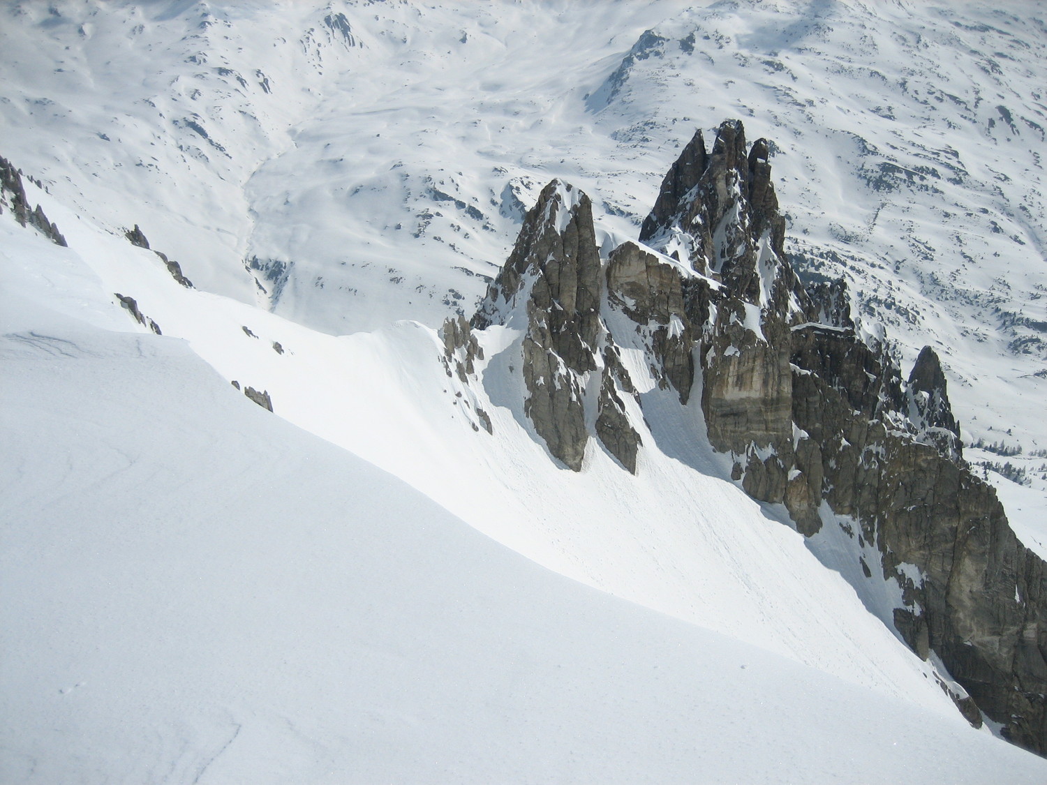 Traversée Chardonnet >> Drayères : col 2999 (5e col) versant S