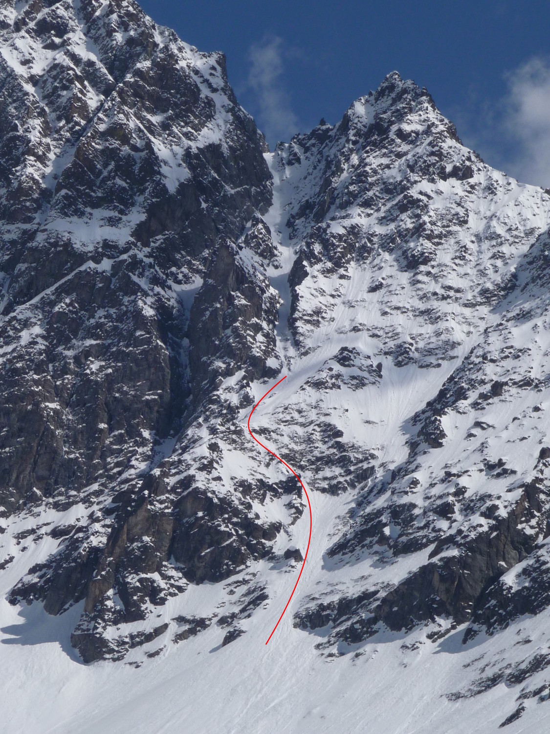 Couloir NW de la Brèche du Clot