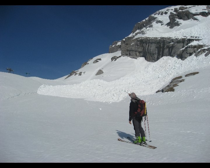 au départ de la rampe Su à la Dent Favre