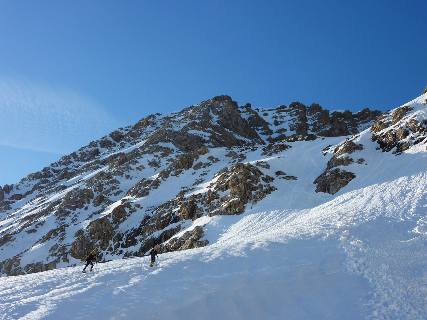 Taillon - Verrou sous l'ex glacier des Gabiétous : ça bouchonne !