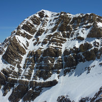 Taillon - Goulottes de la face Ouest depuis les crêtes du Gabiétous Oriental