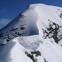 Le sommet du Ruan l'arête finale depuis la brèche