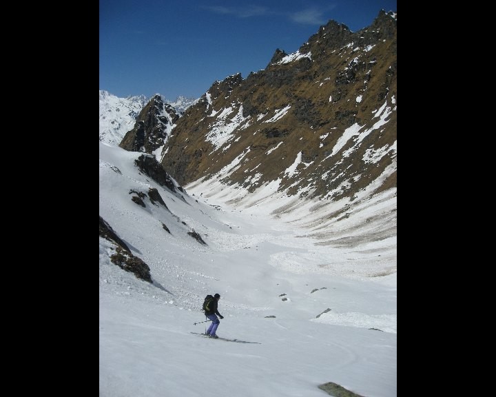 Vallon de Sovereu à la descente de la Rosablanche
