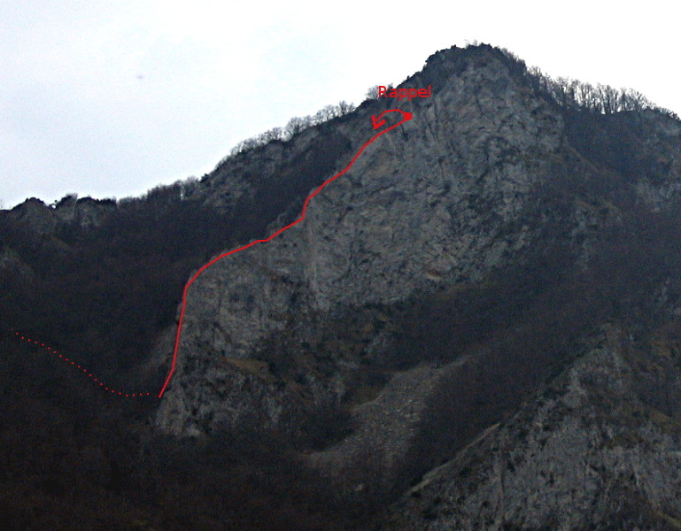 Arête des Débrouillards - Tracé général