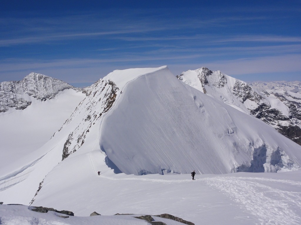 La cresta per arrivare sul Palu centrale