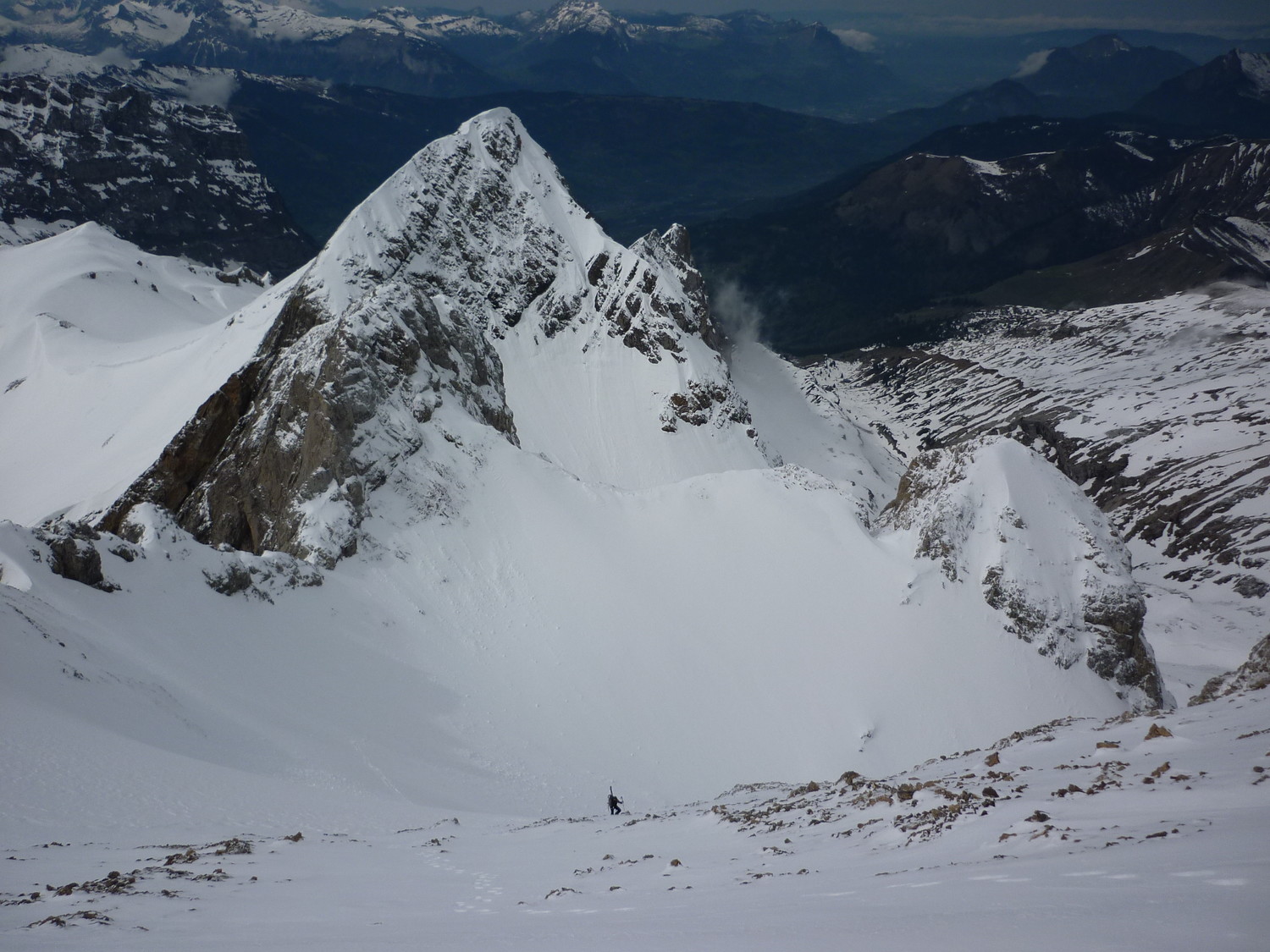 Vue sur la pente finale