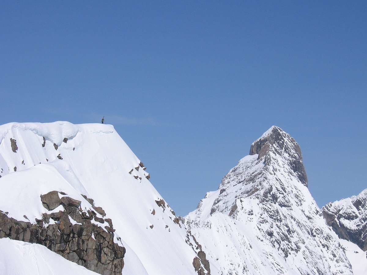 Aiguille d'argentière 8 Mai 2010 , Alain Au Sommet W, Photo J. Cumin
