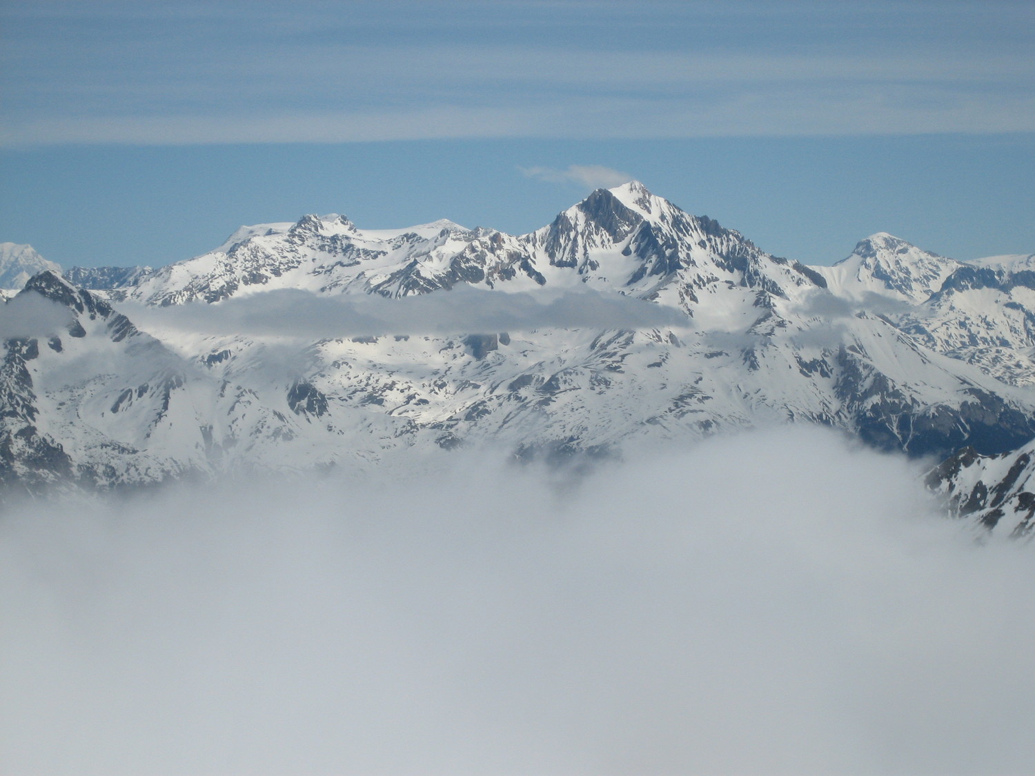 Punta Nera : vue sur la Dent Parrachée