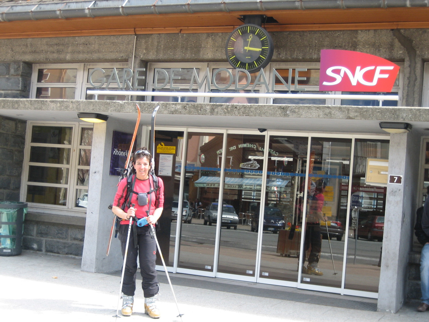 Raid Briançon-Modane : arrivée à la gare de Modane